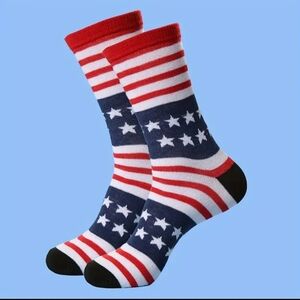 Patriotic Striped Unisex Socks, OS